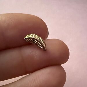 Gold Leaf Stud Earrings